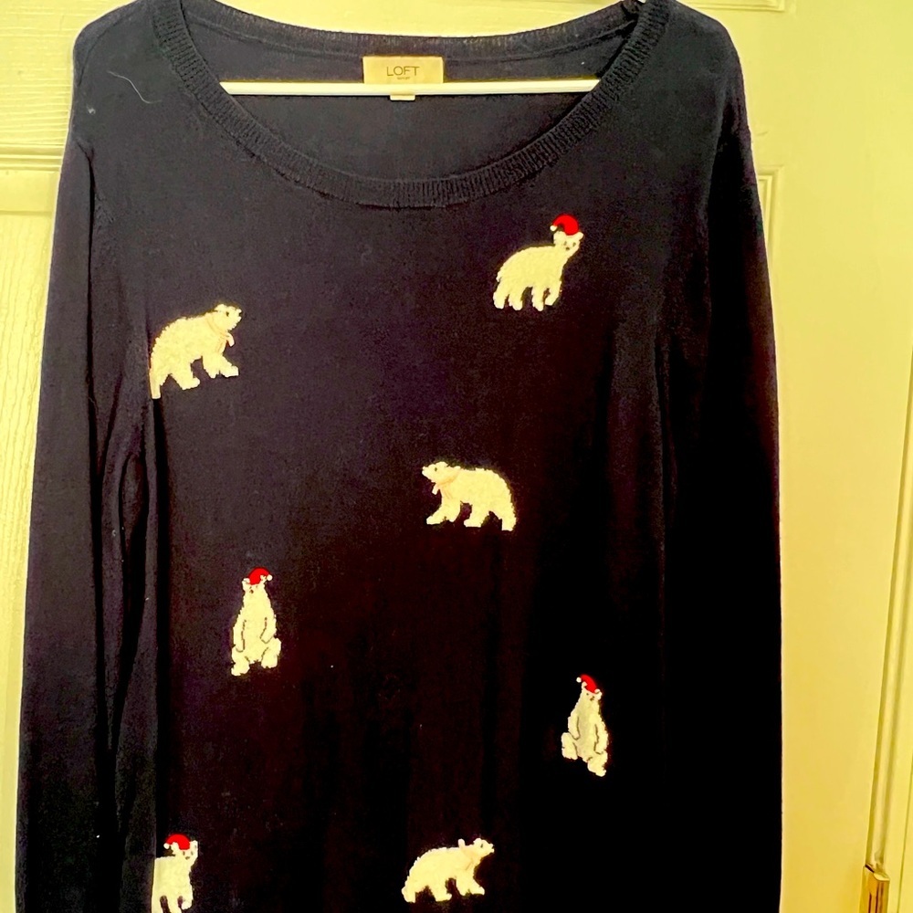 Festive, sweater with Polar Bears